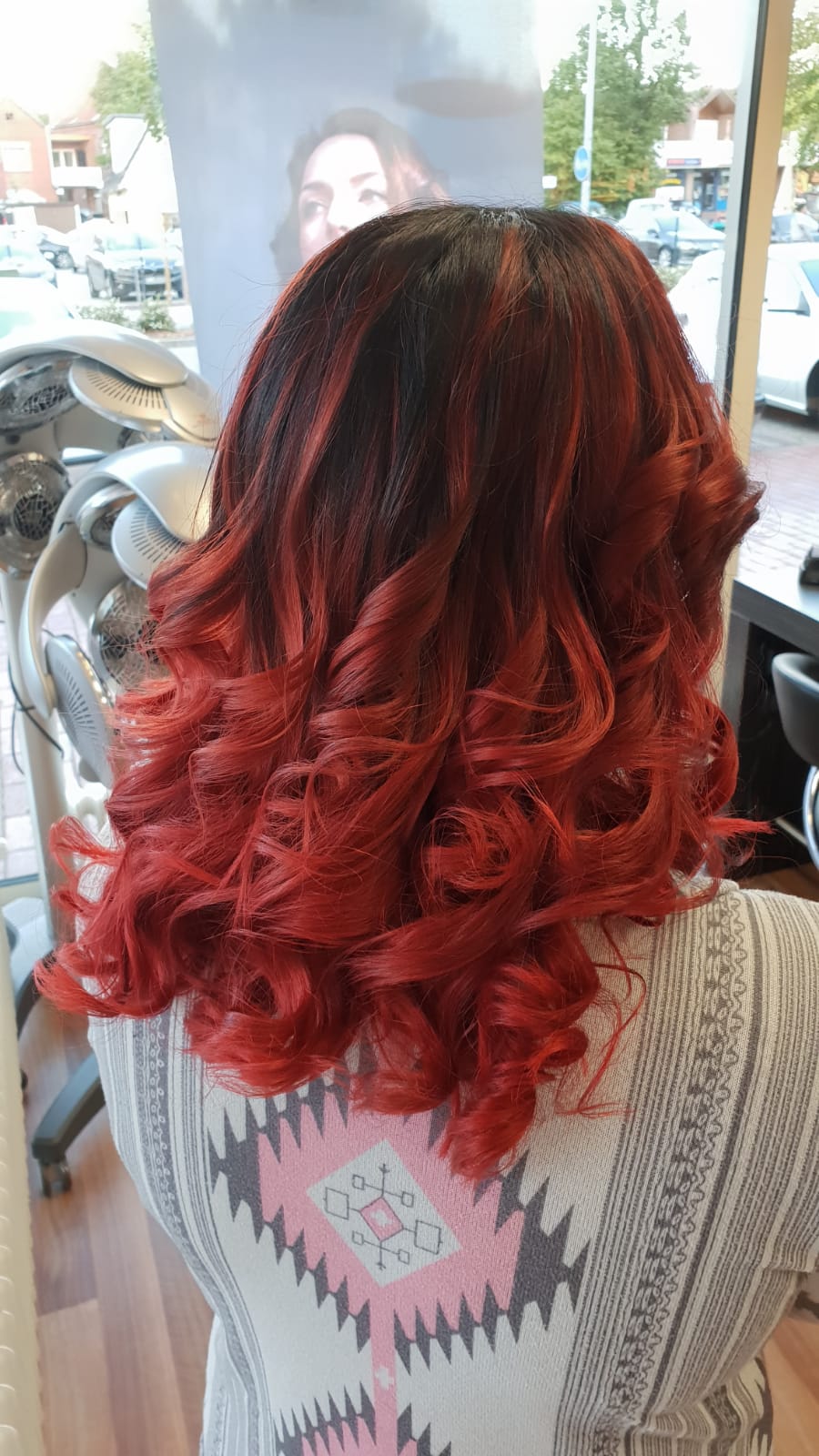 Balayage Rot-Schwarz